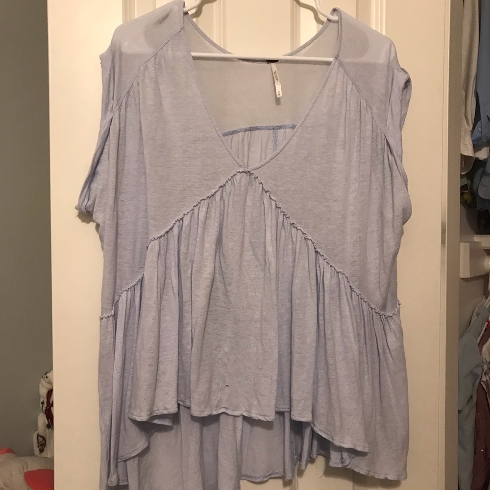 Light blue free people top